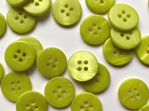 Lime Green Matt River Shell 15mm